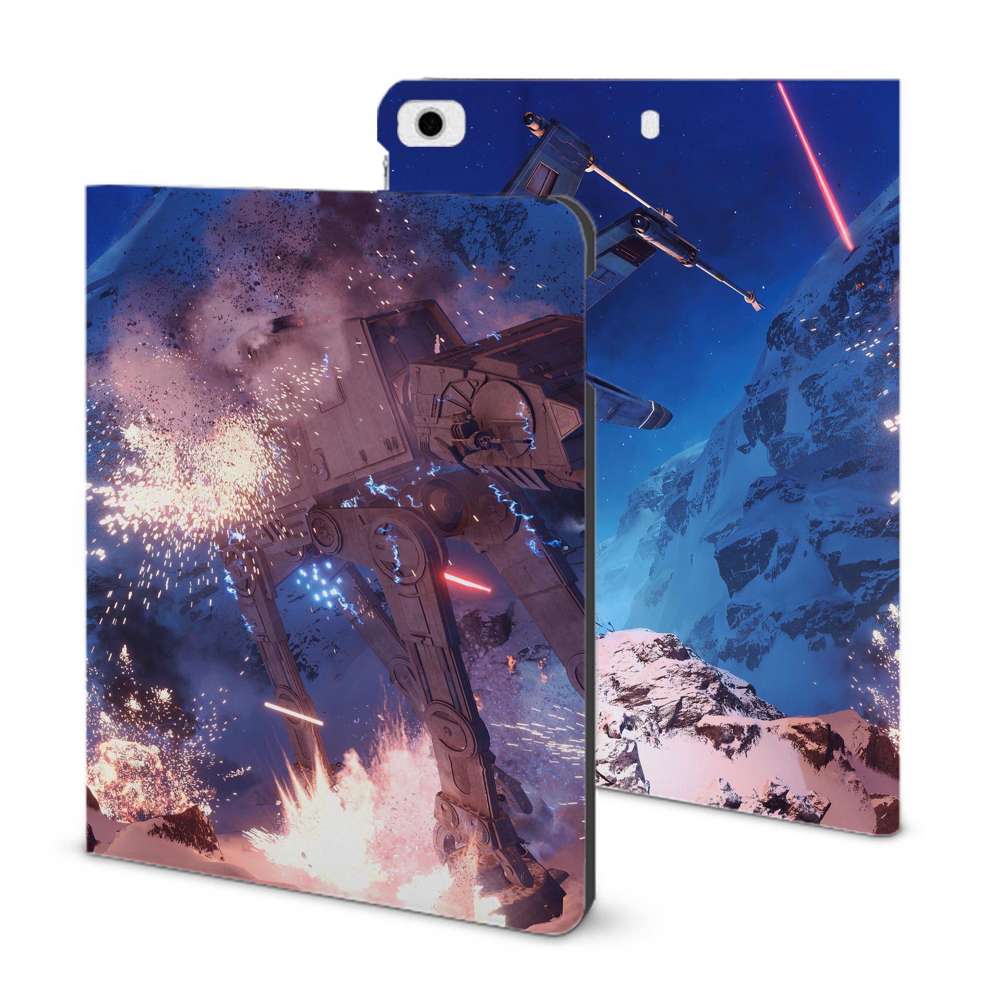 （画像用） スター・ウォーズ Star Wars IPad ケース ブック型 PUレザー TPU 耐衝撃 軽量 薄型 ペン収納なし 全面保護 IPad 各モデル対応